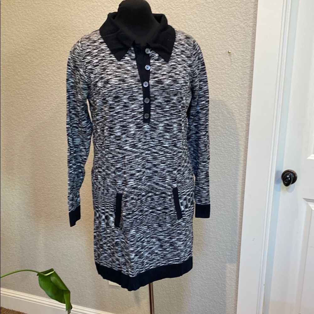 Pre-owned Missoni for Target space Dye Black Knit Sweater Dress sz L